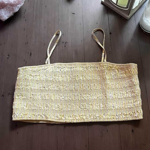 a new day Tops - Yellow Smocked Tube Top